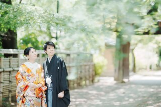 川越で和装前撮り♪庭園・和室・時の鐘で白無垢と色打掛でご家族も一緒に♪