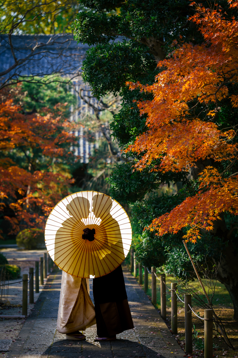 【川越で撮れる紅葉&庭園前撮り】選べる白無垢or色打掛リーズナブルなプラン♪