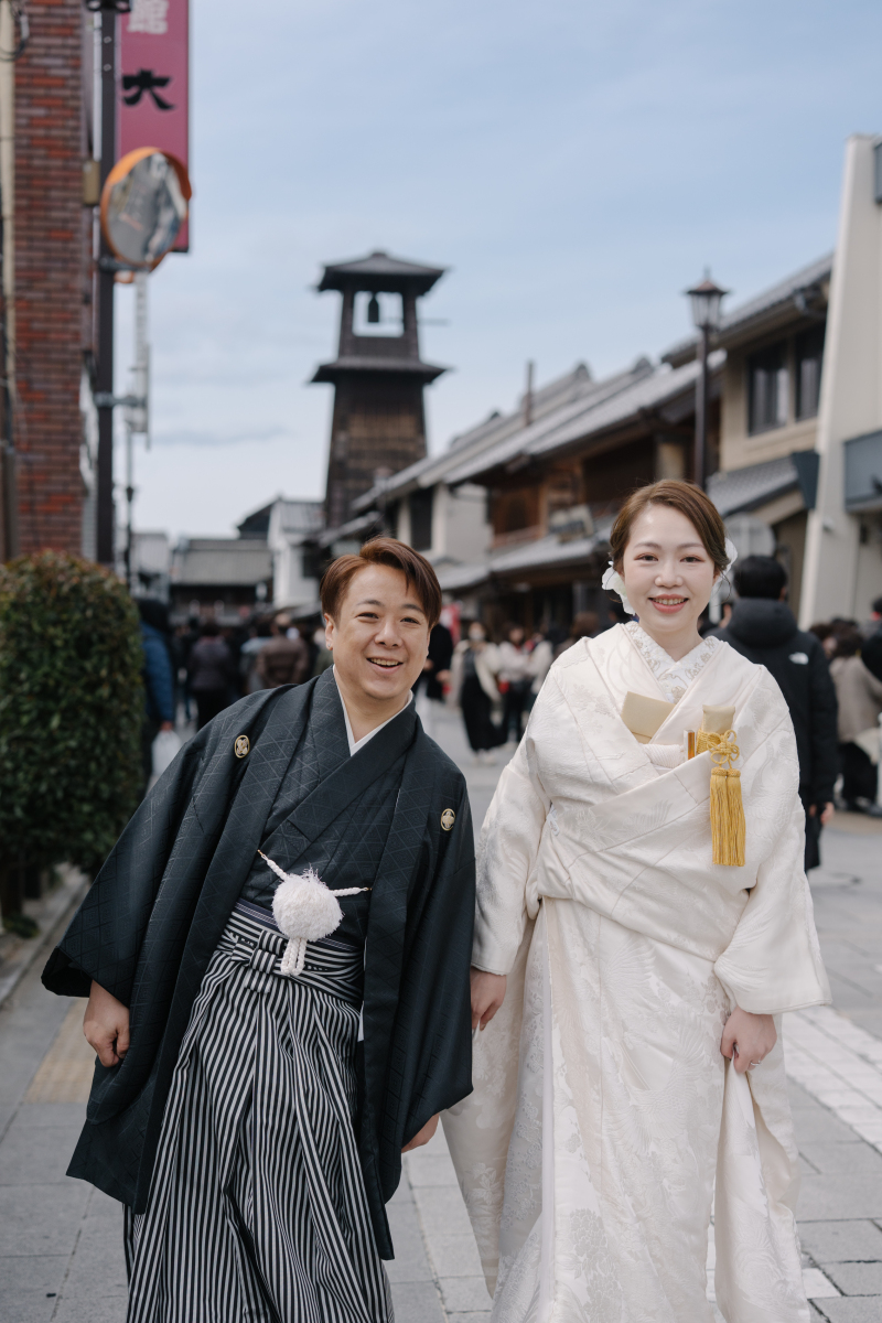 白無垢で撮る街ロケ&和室庭園ロケ♪２時間で200カット以上お届け