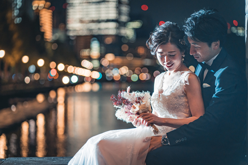 <東京駅>洋装前撮り 全レタッチ2時間撮り放題200カット ドレス&ヘアメイク付き