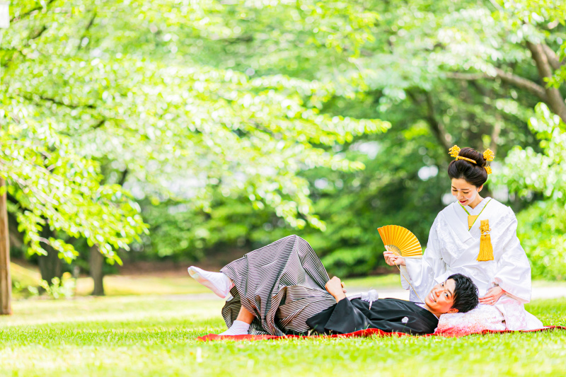 <埼玉和装>難波田城公園/白無垢or色打掛(1着)ロケーション<100カット・全データ>14着の衣装♪