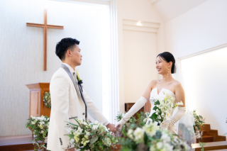 木の教会でチャペルフォト