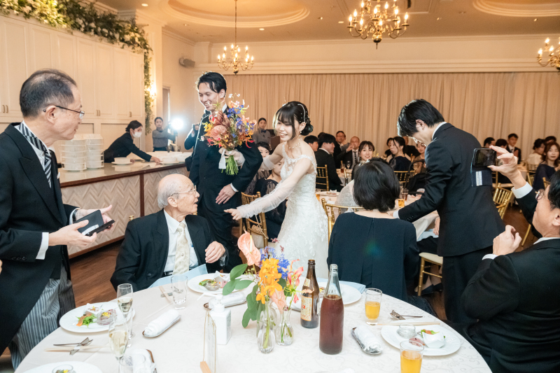 お色直し退場で呼ばれたのは...♡