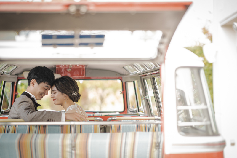 愛車の中で撮影