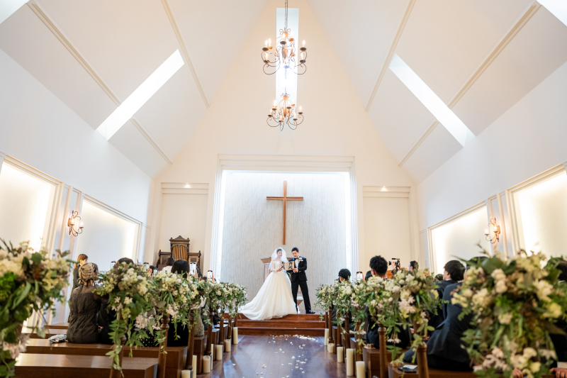 木の温もりあたたかなチャペル＊指輪お披露目