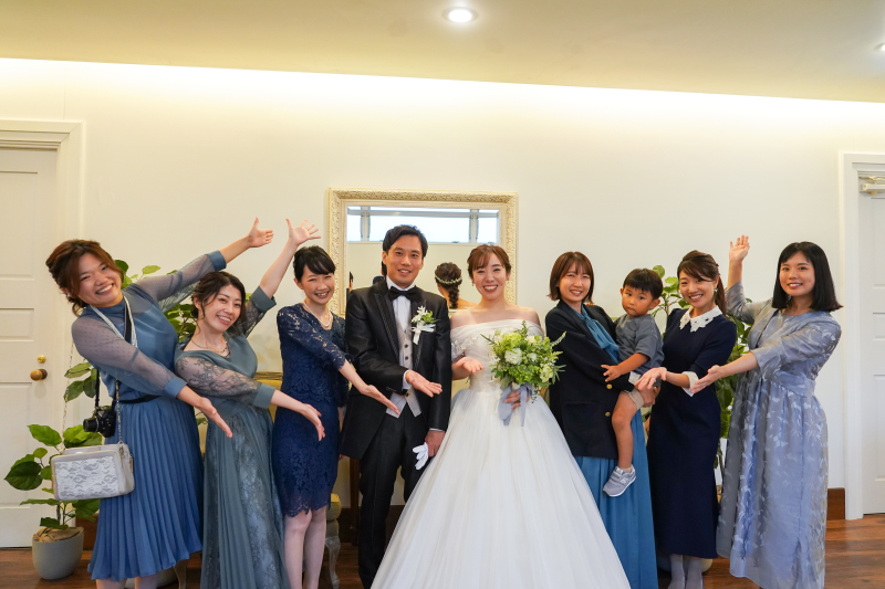 大切なゲストとの写真撮影