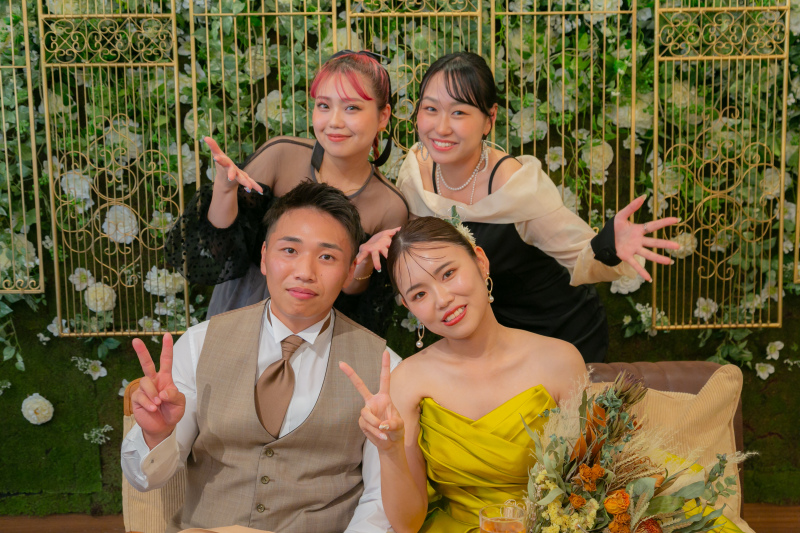 大切なゲストとの写真撮影