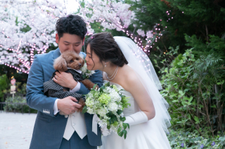 ザ・ジョージアンテラス_愛するペットと残すウェディングフォト♪