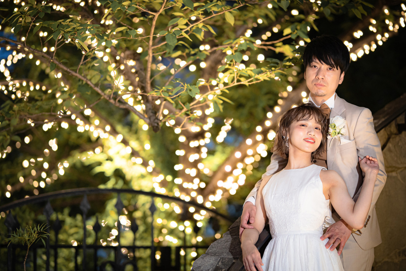 式場オススメ写真スポット＊ナイトウェディング