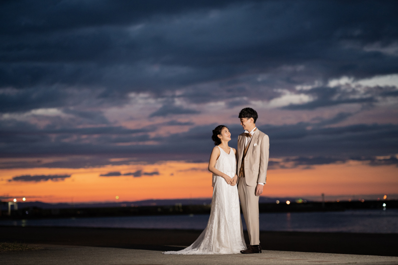 【マーブルビーチでロケーションフォト！】開放的なビーチフォト＆結婚式場でたっぷり撮影プラン◇ドレス1着