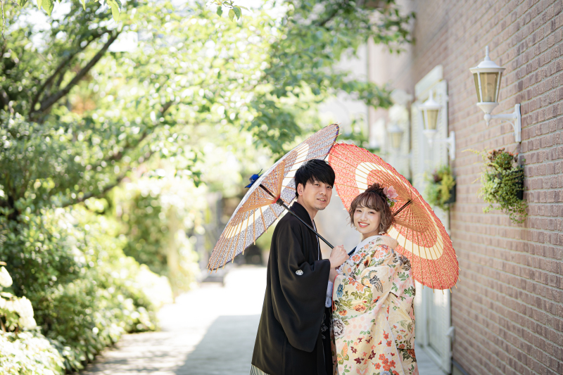 【岸和田城でロケーションフォト！】庭園を散策しながらの城フォト＆結婚式場のお好きな1スポットで撮影◇和装1着