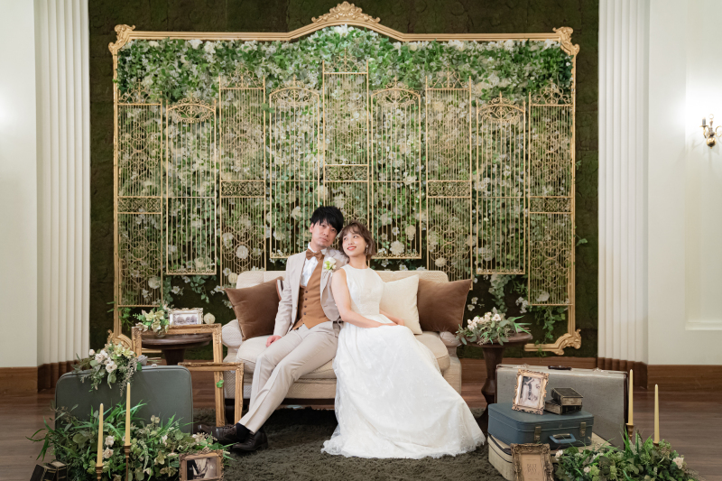 【平日限定*お好きな時期に撮影可能♪】チャペル・ガーデンなど結婚式場でフォト撮影◇選べるアートブーケ付き◆ドレス1着撮影