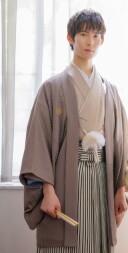 薄茶金ラメ市松