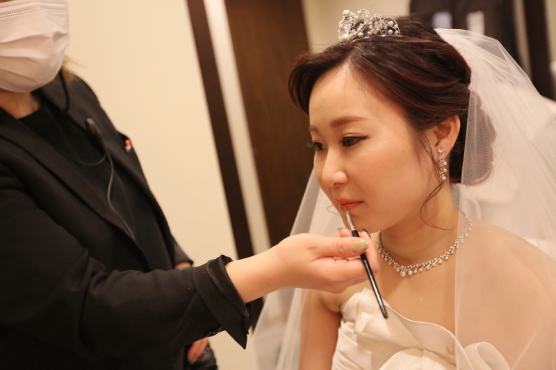 まずはお支度シーンから撮影♪