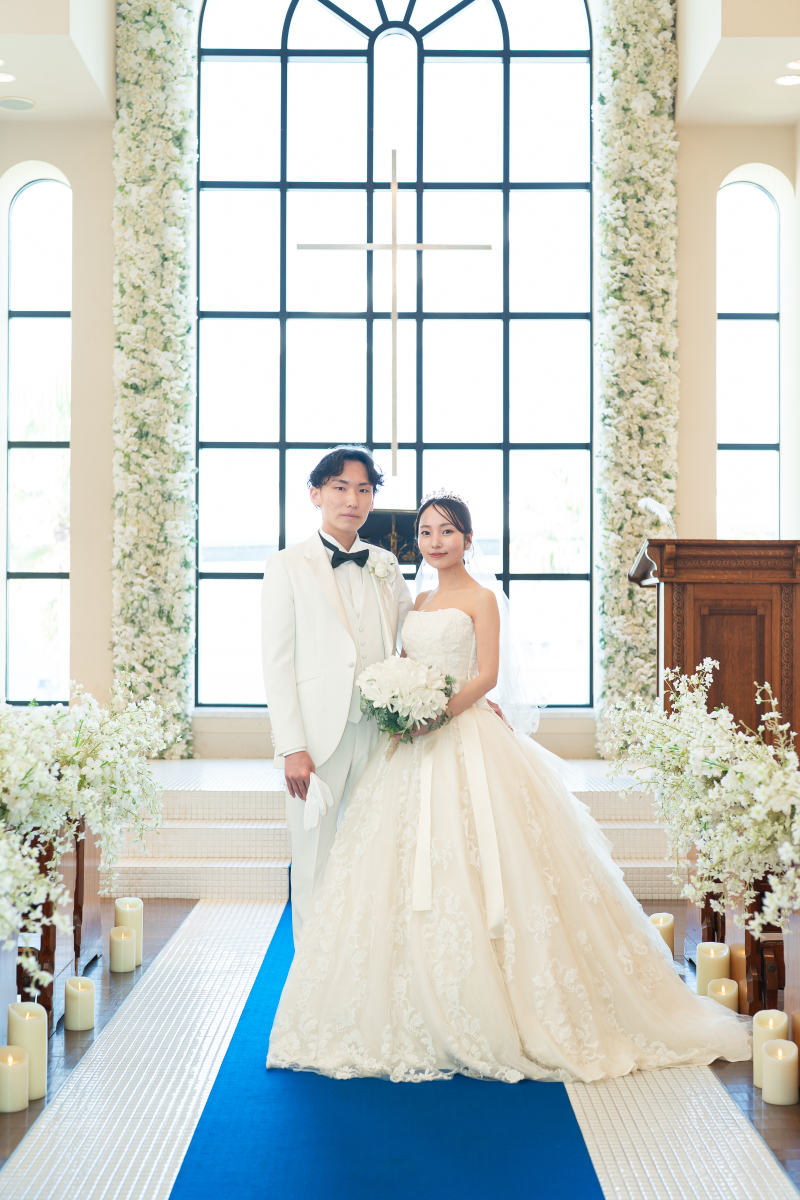 挙式のお写真撮影もしっかり行っていただけます♡