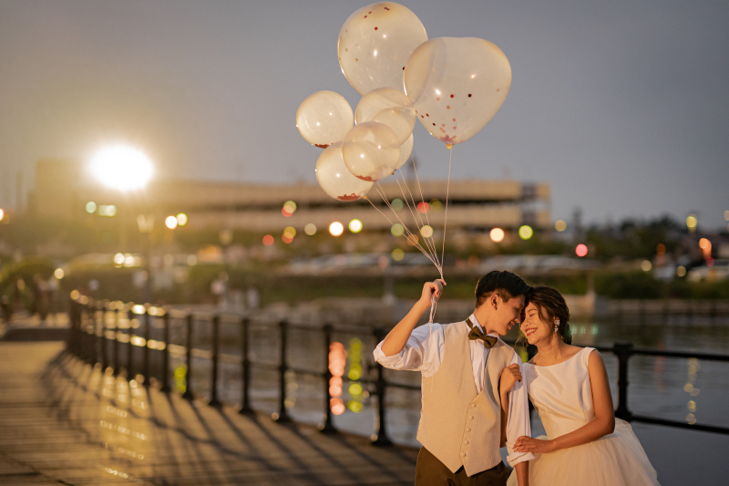 夕日に空と海が染まるサンセット撮影