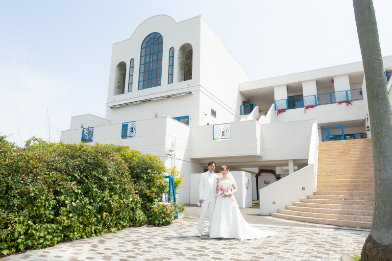 "ミコノス島がモチーフ"白亜の邸宅"でフォト