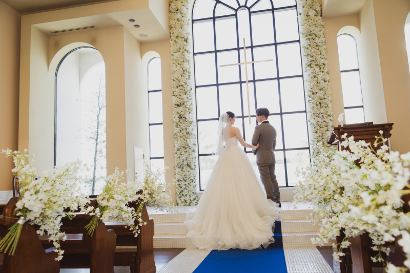 海を一望"オーシャンビューチャペル"でフォト