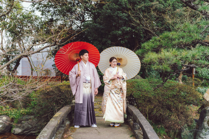 【五風荘でロケーションフォト!】四季折々の景色が楽しめる庭園フォト&結婚式場のお好きな1スポットで撮影◇和装1着