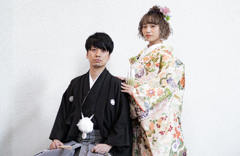 【岸和田城でロケーションフォト!】庭園を散策しながらの城フォト&結婚式場のお好きな1スポットで撮影◇和装1着