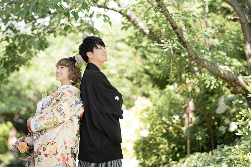 【岸和田城でロケーションフォト!】庭園を散策しながらの城フォト&結婚式場のお好きな1スポットで撮影◇和装1着