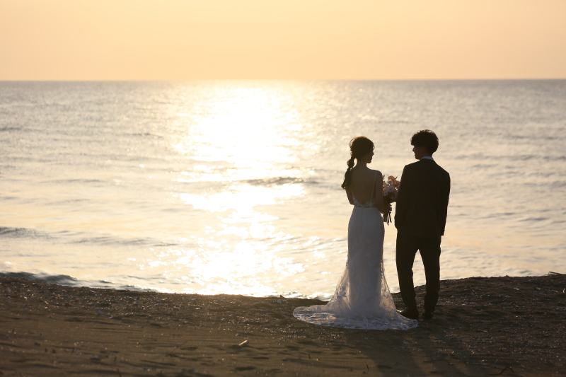 夕暮れのロケーション撮影