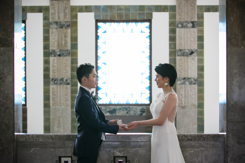 誓い合う瞬間も