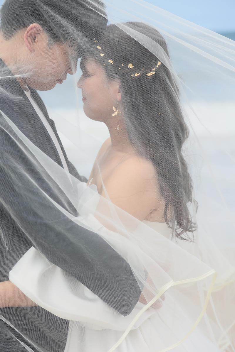 ベールを被って