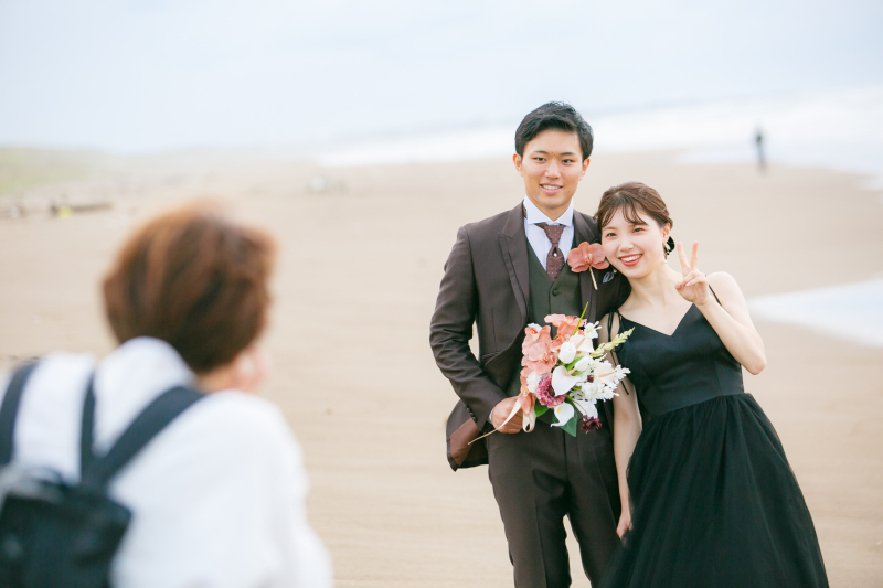 洋装でロケーション