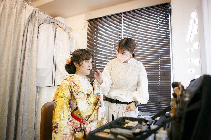 和装のお支度から☆