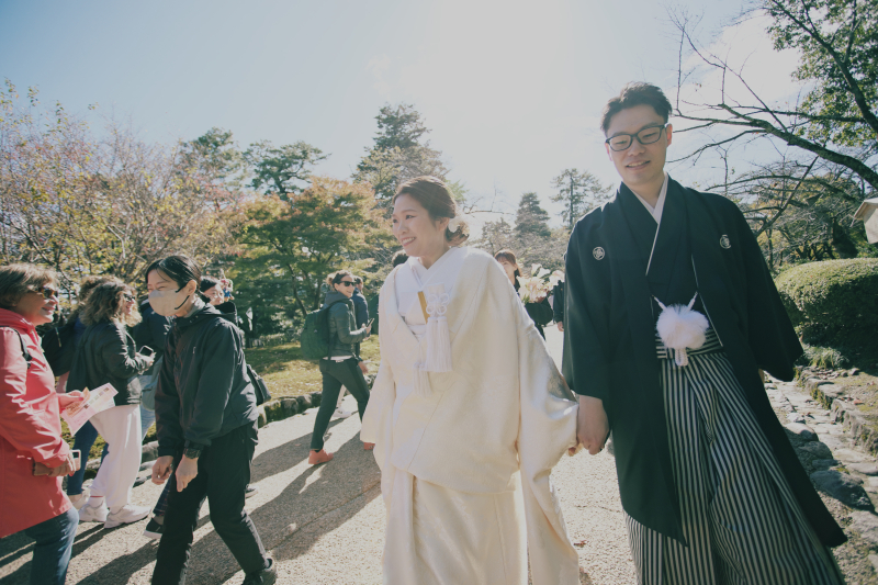 兼六園を楽しみながら