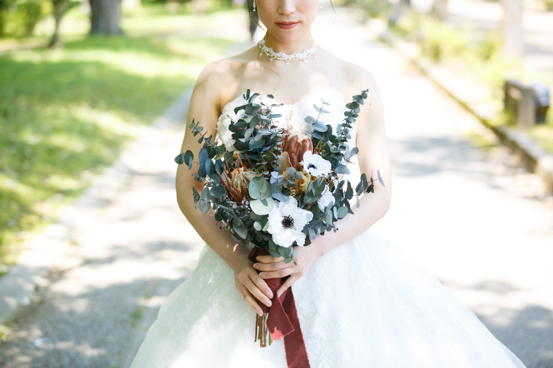 ご持参いただいた思い出のブーケ♡