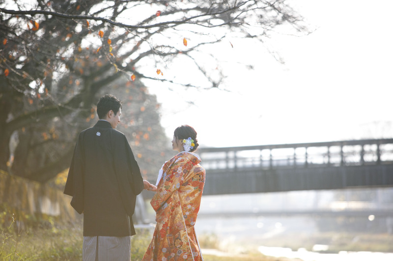 浅野川沿いでも