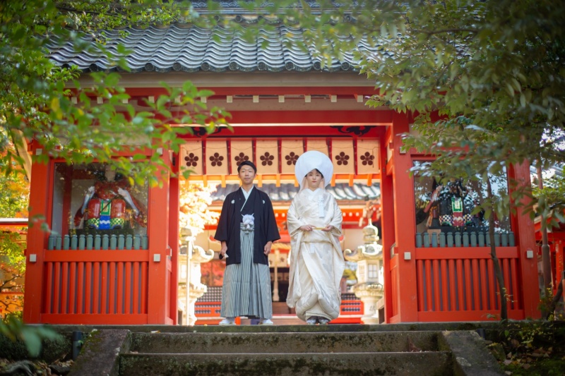 金澤神社から兼六園へ、和装で残す後撮り