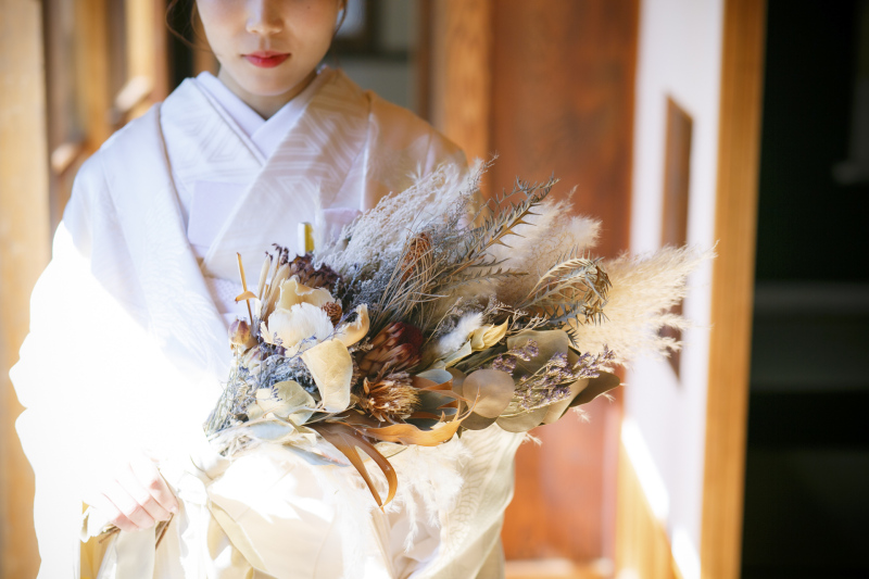 白無垢×ブーケ