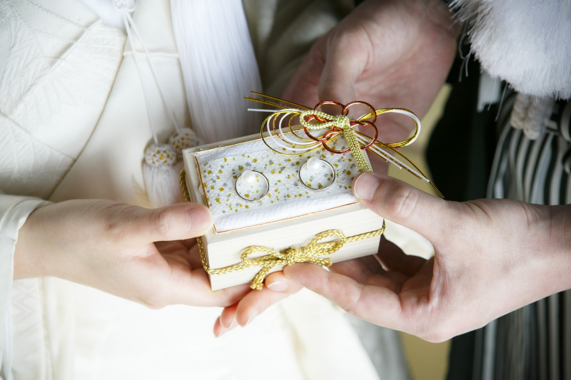 手作りのリングピロー