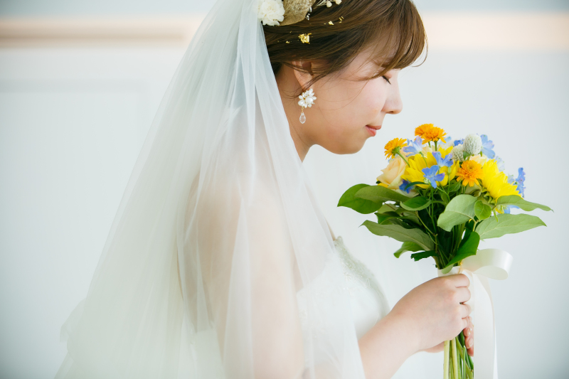 ご持参いいただブーケと