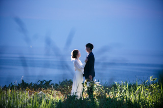 あいにくの曇り空。でもオシャレに