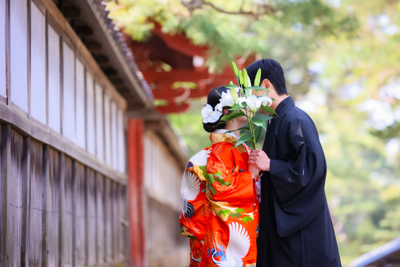 ブーケの越しの