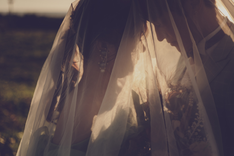 ベールを使ってしっとり雰囲気も♡