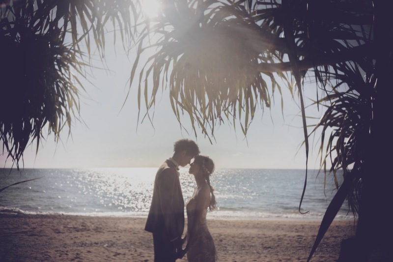 沖縄らしい植物と一緒に