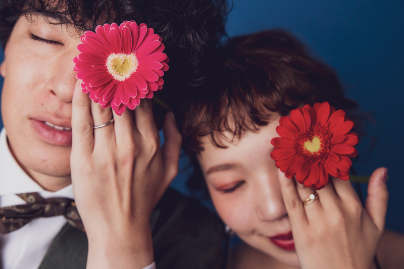 生花を使用した撮影❁