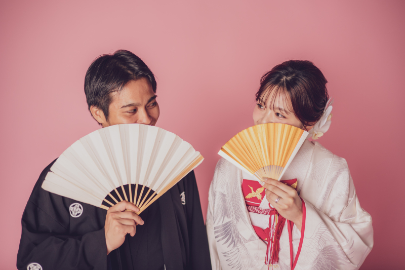 【スタジオプランB】和装スタジオプラン|A4WEDDINGならではの一味違うお洒落な和装撮影|小物も込みこみ