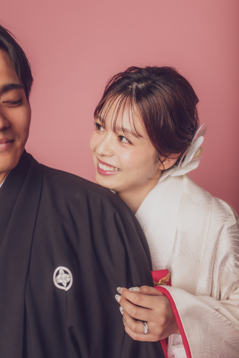 【スタジオプランB】和装スタジオプラン|A4WEDDINGならではの一味違うお洒落な和装撮影|小物も込みこみ