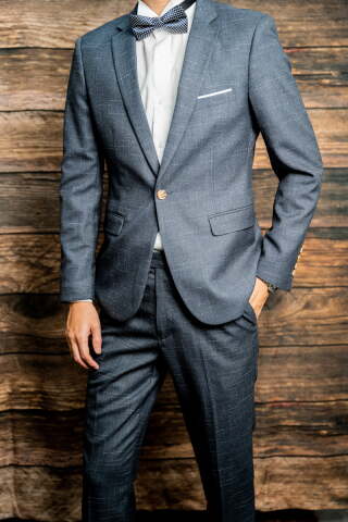 チェックグレー