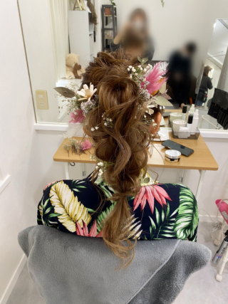 ハイポニー編み下ろし