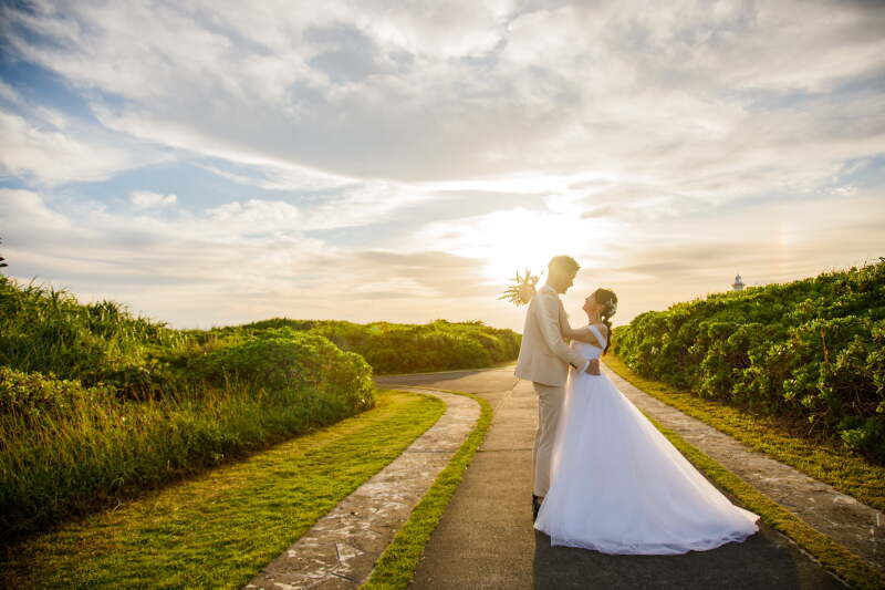 小道でサンセット