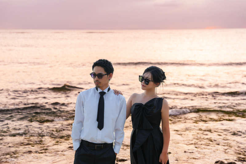 夕日に照らされた世界観