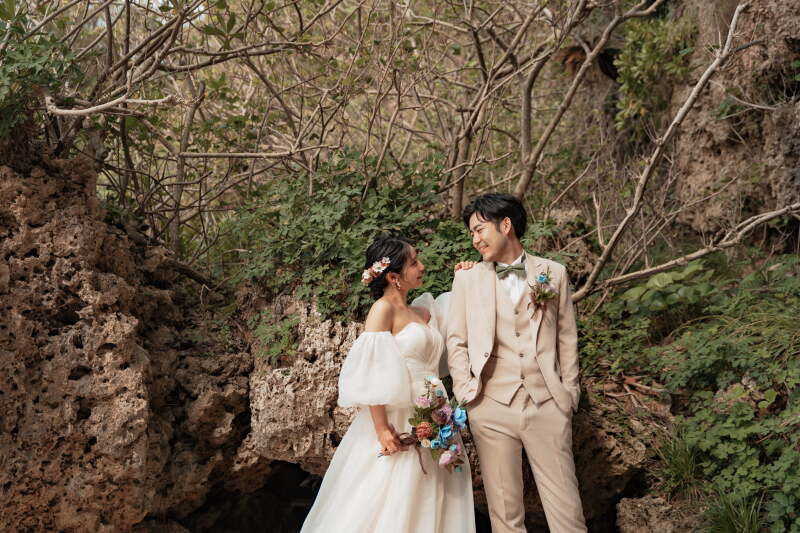 岩場でかっこよく