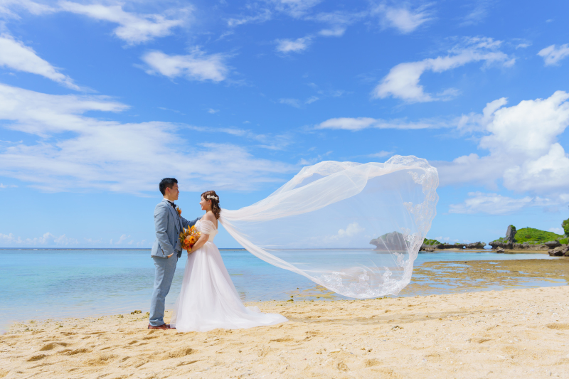 ベールが天使の羽のようです！